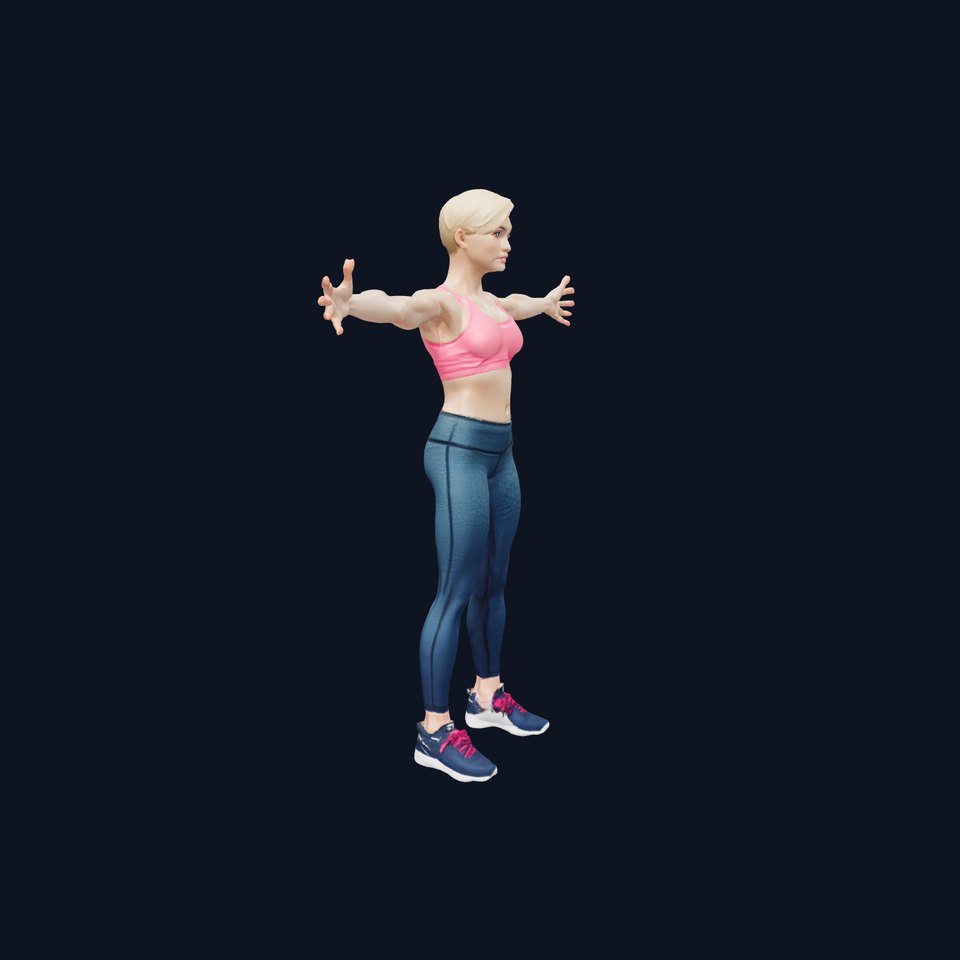 Athletic Woman Fitness model pack