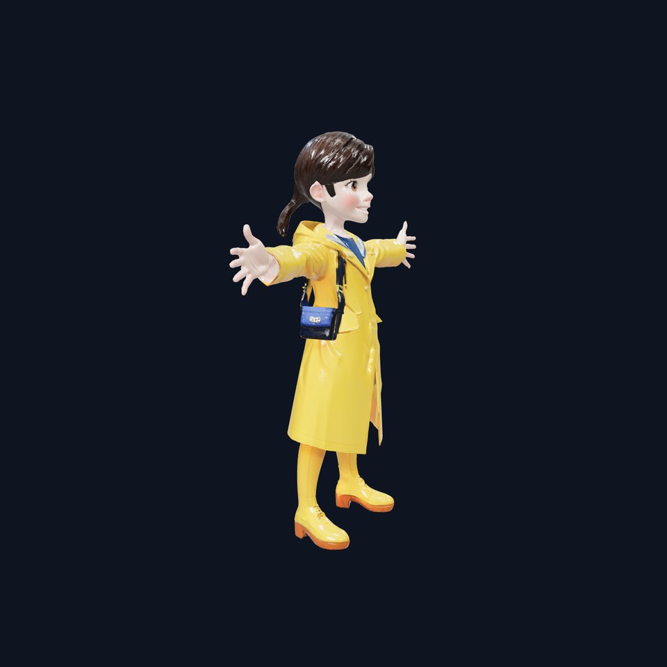Yellow Raincoat Character model pack