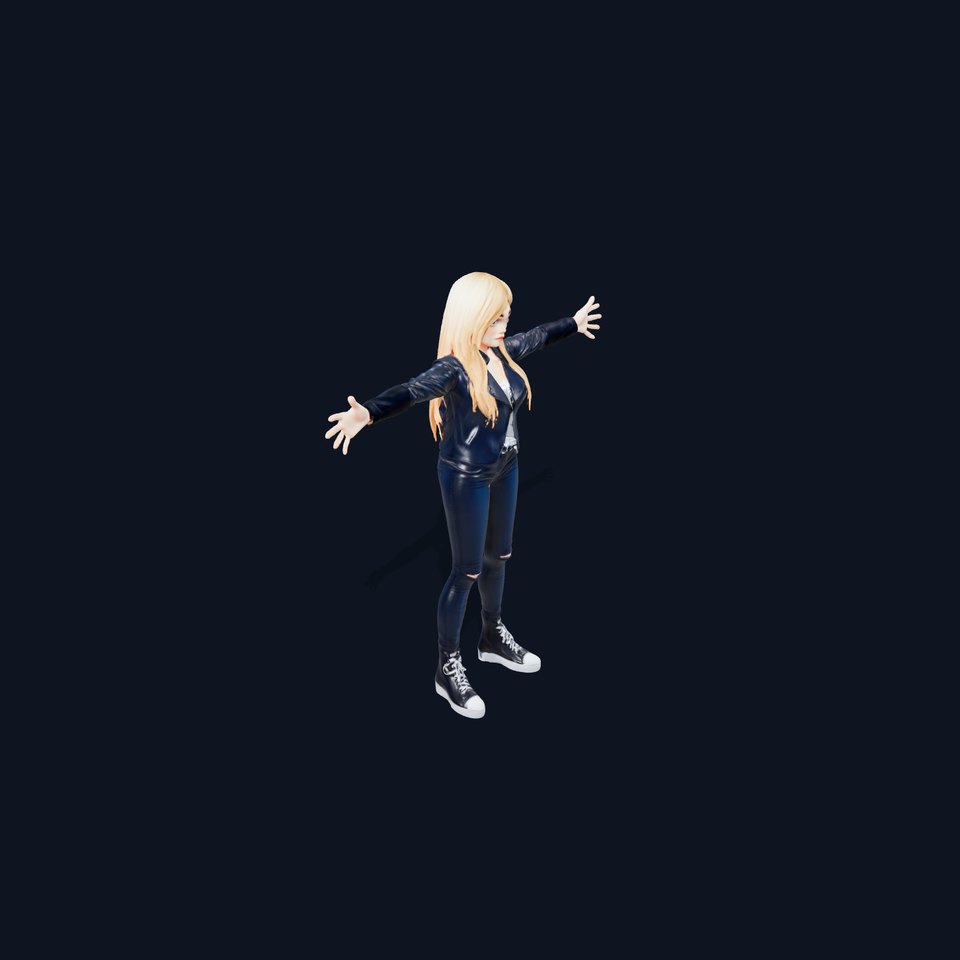 Stylish Blonde Character model pack
