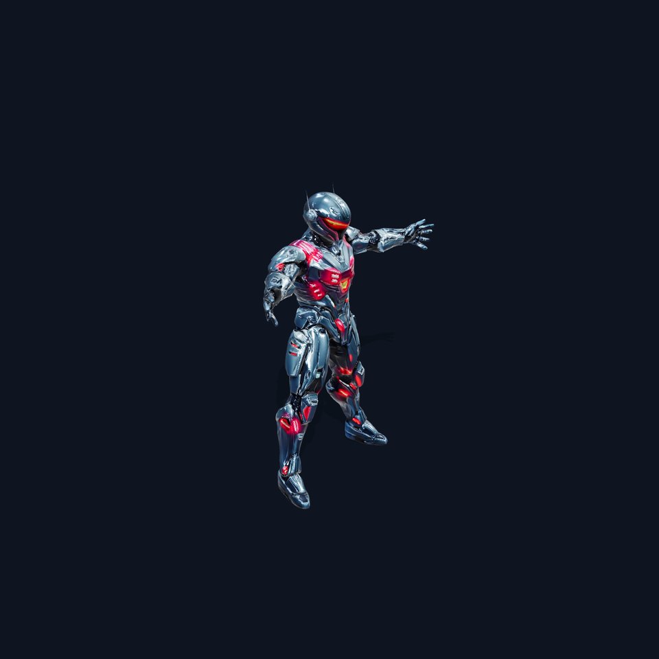 Futuristic Cyber Warrior model pack