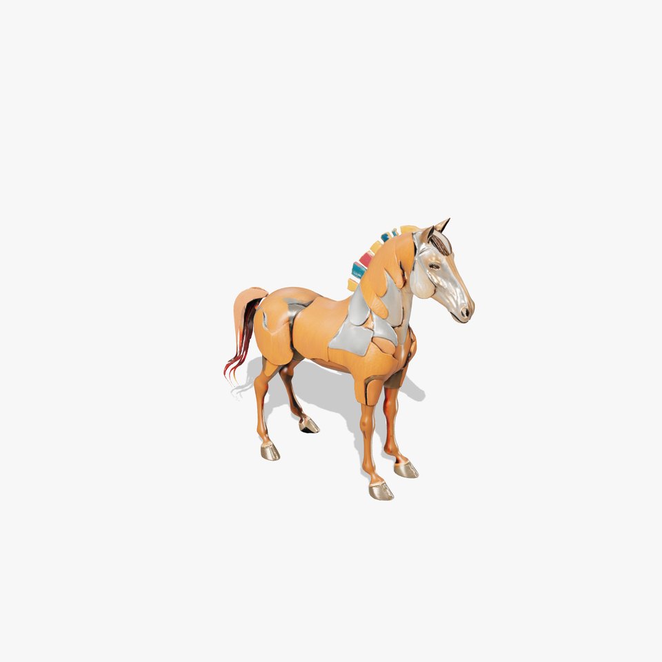 Rustic Metallic Horse model pack
