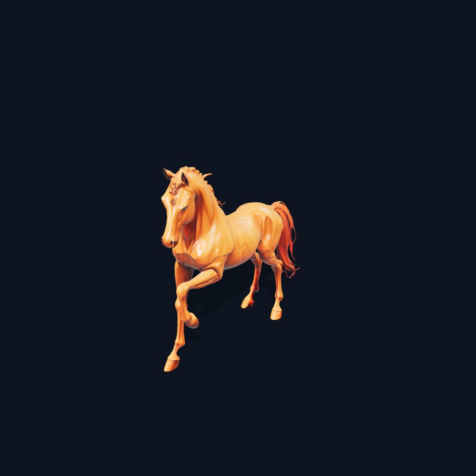 Majestic Bronze Stallion model pack