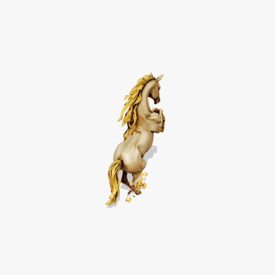 Golden Stallion Sculpture model pack