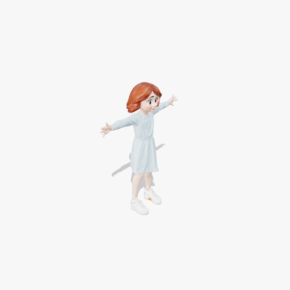 Joyful Animated Girl model pack