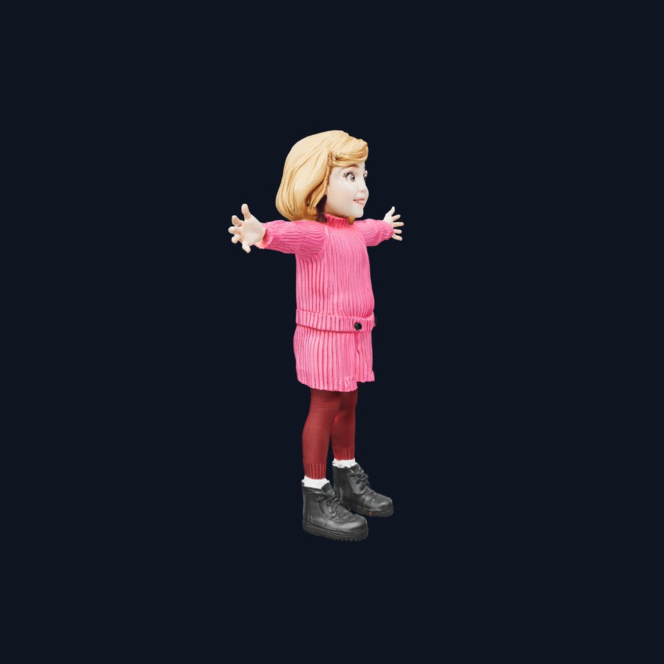 Charming Pink Sweater Child model pack