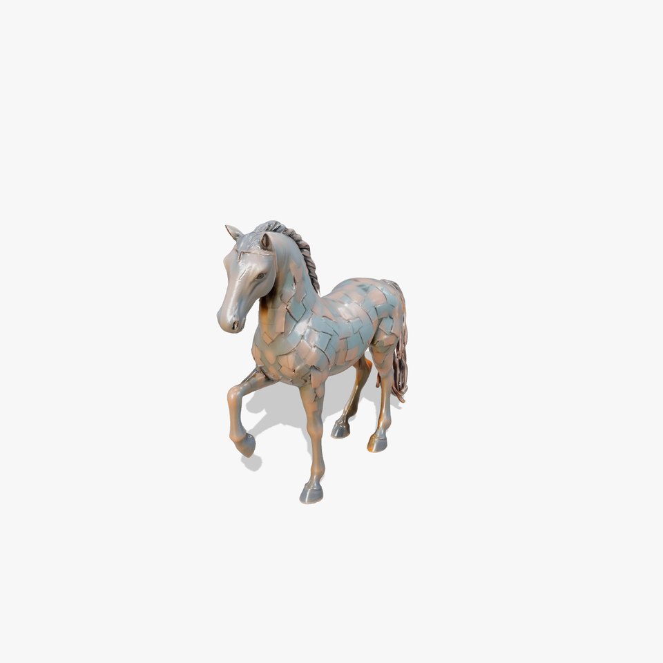 Metallic Horse Sculpture model pack