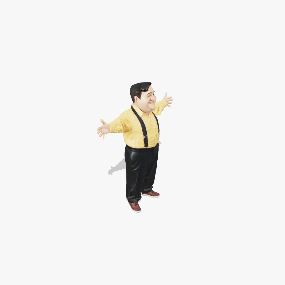 Cheerful Character in Suspenders model pack